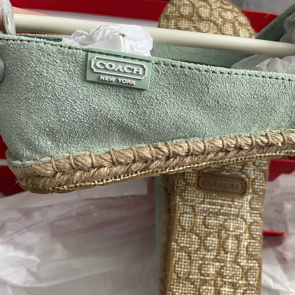 Coach Mint Green Espadrille Flats - Picture 5 of 9
